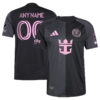 Inter Miami adidas Black 2025 Away Kit Authentic Custom Jersey