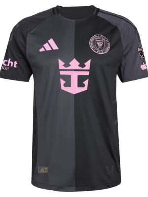 Inter Miami adidas Black 2025 Away Kit Authentic Custom Jersey