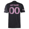 Inter Miami adidas Black 2025 Away Kit Authentic Custom Jersey